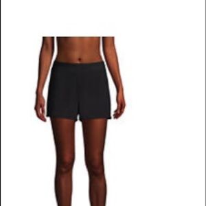 Black swim short with attached panty